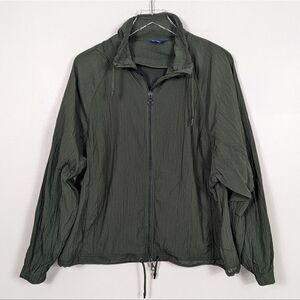 JoyLab Crepe Windbreaker Jacket Dark Green Women's Large